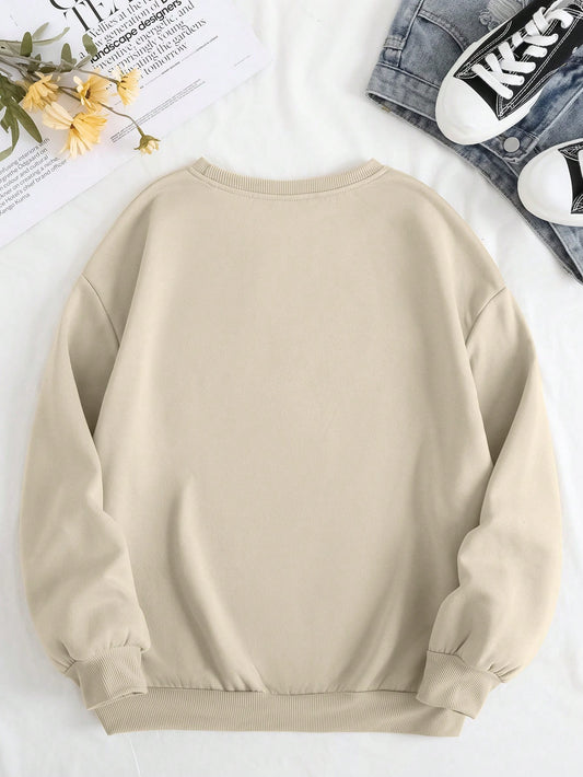 Cozy Floral: Thermal Lined Sweatshirt for Women