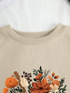 Cozy Floral: Thermal Lined Sweatshirt for Women