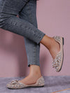 Sparkle and Shine Ballet Flats: Rhinestone and Faux Pearl Detailing