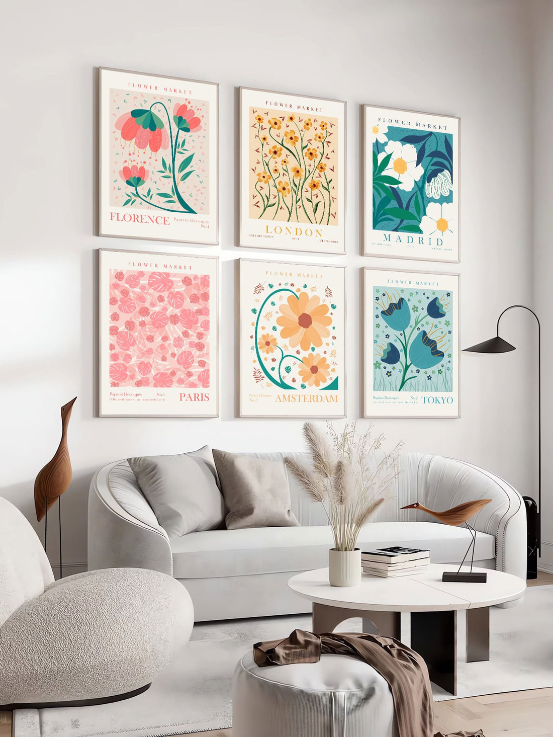 Discover the beauty of city and country botanical scenes with our 6-piece canvas print set. Each print features hand-painted plant illustrations from London, Madrid, Paris, and Tokyo. Perfect for adding a touch of nature to your home decor.