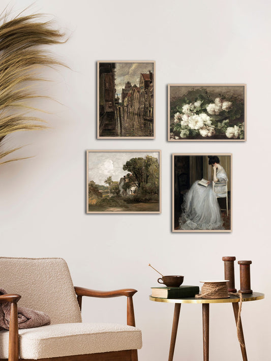 This Vintage Floral Canvas Art Set adds a touch of rustic charm and elegance to any room. Featuring a combination of French country wall paintings and Nordic posters, this set creates a cozy and inviting atmosphere in your home decor. Experience a unique blend of cultural influences with this versatile art collection.