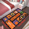 Spooky Witch Horror Crystal Velvet Rug: Perfect Goth Halloween Area Rug for Stylish Living Room Décor