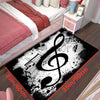 Enhance Your Home Décor with a Music Notes Area Rug: Modern, Crystal Velvet, Non-Slip, and Machine Washable for Living Room, Bedroom, and More!
