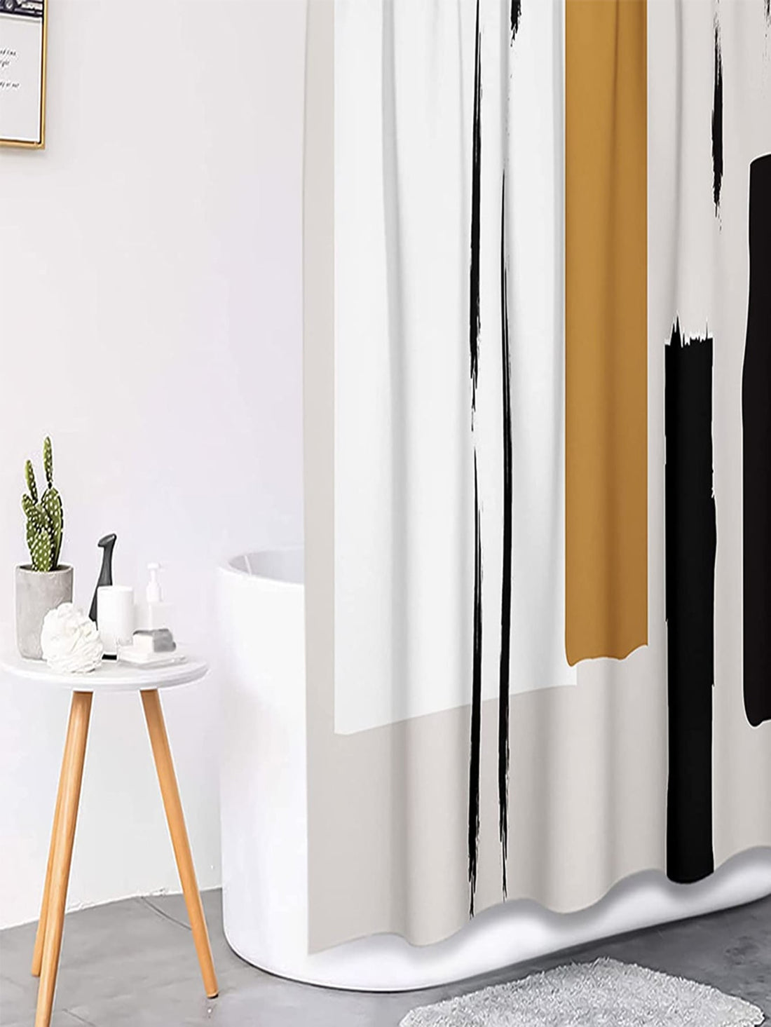 Elevate your bathroom's aesthetic with our Modern Minimalist Geometric 4-Piece Bathroom Set. Featuring a stylish line art <a href="https://canaryhouze.com/collections/shower-curtain" target="_blank" rel="noopener">shower curtain</a>, non-slip rug, toilet cover, and 12 hooks, this set combines functionality and modern design. Enjoy a cohesive, sleek look while keeping your bathroom clean and slip-free.