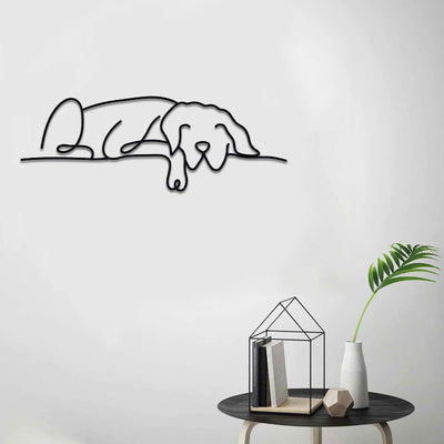 Modern Metal Dog Wall Decor: Creative Iron Craft for Living Room, Bedroom, and Dining Room Decoration