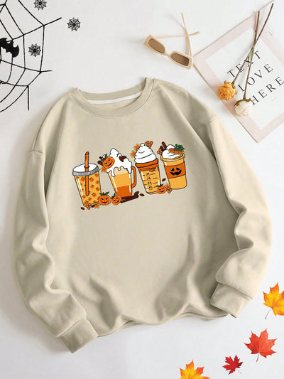 This limited-edition Spooky Sips sweatshirt is perfect for Halloween festivities. Featuring a thermal-lined interior and a fun Halloween beverage print, this sweatshirt will keep you warm and stylish this fall.