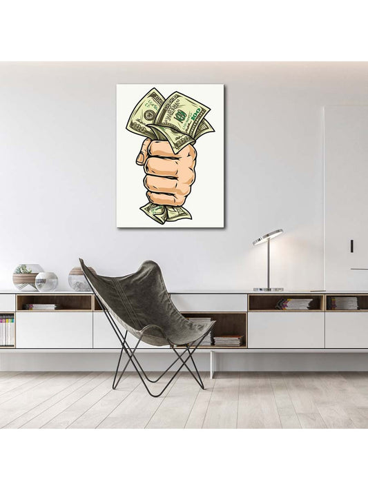 Enhance your <a href="https://canaryhouze.com/collections/printable-art" target="_blank" rel="noopener">wall decor</a> with our Money Talks poster. Featuring a unique male hand holding dollar bills, this poster adds a touch of sophistication and financial prowess to any room. Made with high-quality materials, it's sure to be a conversation starter.