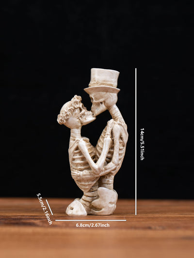 Spooky Love: Skull Couple Decorative Ornament