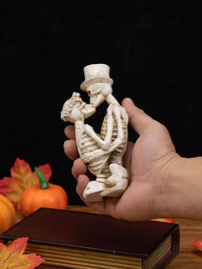 Spooky Love: Skull Couple Decorative Ornament