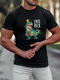 Unleash your inner dino with our Dino-mite Christmas T-Shirt! Featuring an oversized anime dinosaur graphic print, this shirt is perfect for adding a fun touch to your festive workouts and outdoor adventures. Stay comfortable and stylish while showing off your love for dinosaurs. Available for men of all sizes.