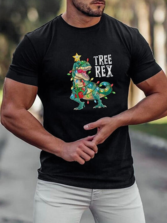 Unleash your inner dino with our Dino-mite Christmas T-Shirt! Featuring an oversized anime dinosaur graphic print, this shirt is perfect for adding a fun touch to your festive workouts and outdoor adventures. Stay comfortable and stylish while showing off your love for dinosaurs. Available for men of all sizes.