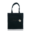 Blooming Beauty: Flower Letter Print Canvas Tote Bag - Your Elegant and Functional Travel Handbag