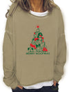 Introduce a playful and festive touch to your holiday wardrobe with our Christmas Dog Tree Print Sweatshirt. With a comfortable crew neck and long sleeves, this sweatshirt features a charming dog and tree print, perfect for a casual and cozy holiday look.