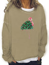 Festive Christmas Print Sweatshirt: Stylish and Comfortable Women's Casual Long Sleeve Crew Neck Sweatshirt