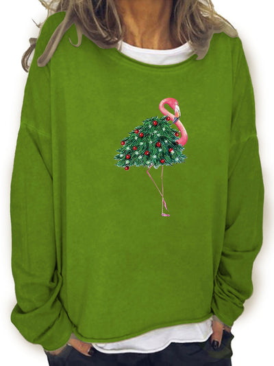 This Festive Christmas Print Sweatshirt for women features a stylish and comfortable long sleeve crew neck design. Crafted from lightweight cotton-blend fabric, this sweatshirt will keep you cozy and warm during the holiday season.