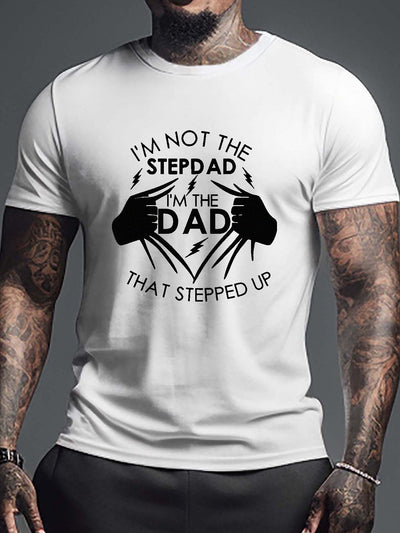 Dapper Dad: Men's Stylish Pattern Print T-Shirt - Comfy & Chic, Perfect for Summer Outdoor Adventures