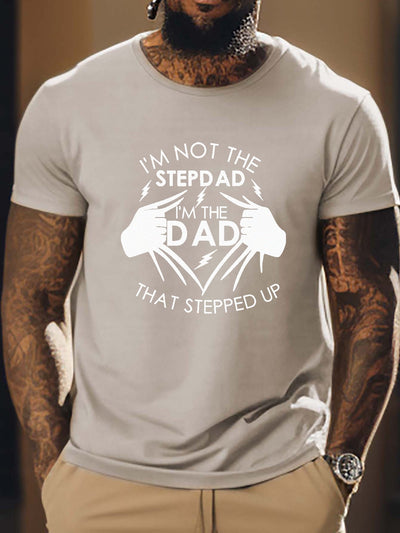 Dapper Dad: Men's Stylish Pattern Print T-Shirt - Comfy & Chic, Perfect for Summer Outdoor Adventures