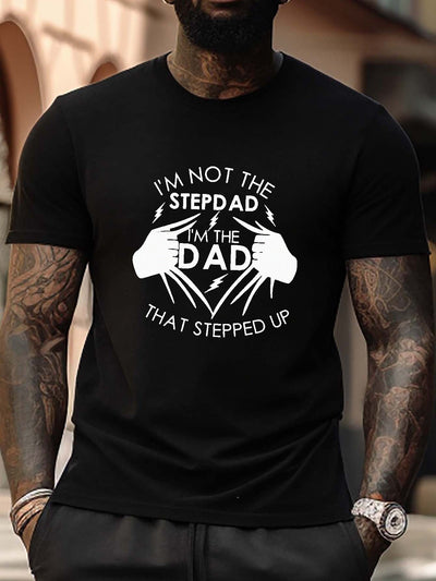 Dapper Dad: Men's Stylish Pattern Print T-Shirt - Comfy & Chic, Perfect for Summer Outdoor Adventures