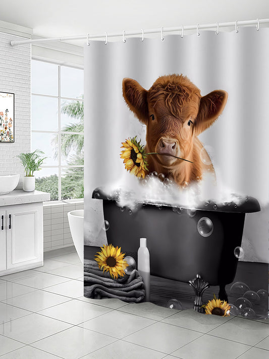 Introduce a touch of elegance to your bathroom with our Chic and Stylish Highland Cow Printed <a href="https://canaryhouze.com/collections/shower-curtain" target="_blank" rel="noopener">Bathroom Curtain</a>. This modern design is not only waterproof, but also adds a touch of warmth to your shower and window partition. Expertly crafted for functionality and style.