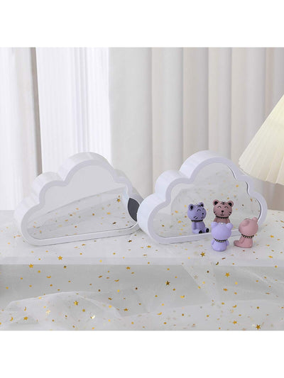 Pink Cloud Tulip Shaped Mirror Night Light Set of 10