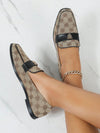 Square Head Metal Buckle Backless Loafers: Fashionably Flat