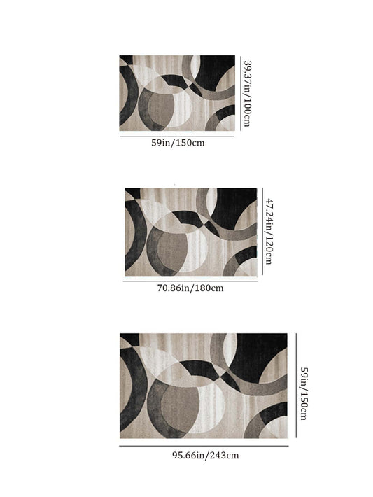 Versatile Geometric Design: The Ultimate Summer Carpet - A Soft, Memory Sponge Living Room Mat Made for Indoor/Outdoor Use