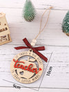 Charming English Hollow Out Wooden Pendant for Back-to-School Home Decor