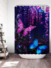 Modern Butterfly Polyester Bathroom Curtain: Waterproof and Moisture Resistant