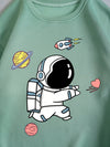 Stay Warm and Trendy with Our Astronaut Print Thermal Lined Sweatshirt