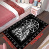 Spooky Dark Satanic Halloween Rug: Perfect Decoration for Living Rooms, Bedrooms, and Corridors