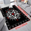 Satanic Ritual Rug: Mysterious Rune Printing Floor Mat for Halloween Decor in Living Room, Bedroom, or Corridor Carpet