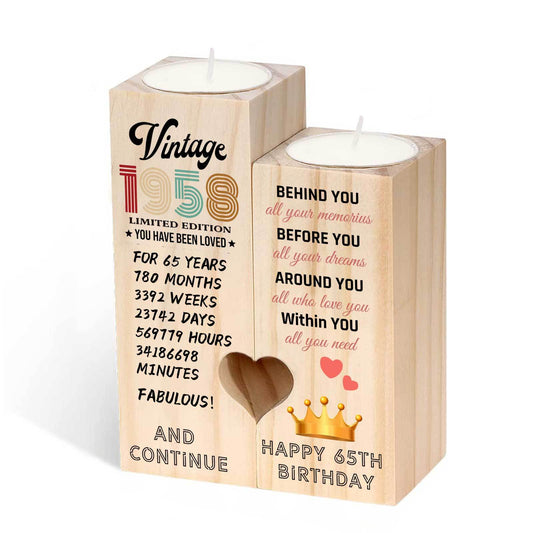 This 2-piece Timeless Celebrations set of 30-70th birthday candle holders is perfect for gifting beloved women, men, parents, and friends. The exquisite craftsmanship and design will add an elegant touch to any room, while providing a hint of nostalgia.