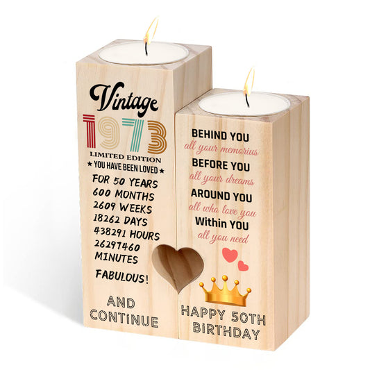 Timeless Celebrations: 2-Piece Set of Exquisite 30-70th Birthday Candle Holders - Perfect Gifts for Beloved Women, Men, Parents, and Friends - Elegant Room Decor with a Touch of Nostalgia