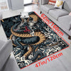 Dragon Art Halloween Decor Area Rug: Non-slip, Washable, and Stylish Carpet for Living Room, Bedroom, Corridor, and Home Décor