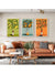 Minimalist Greenery: 3-Piece Frameless Wall Art Set for Home Decoration