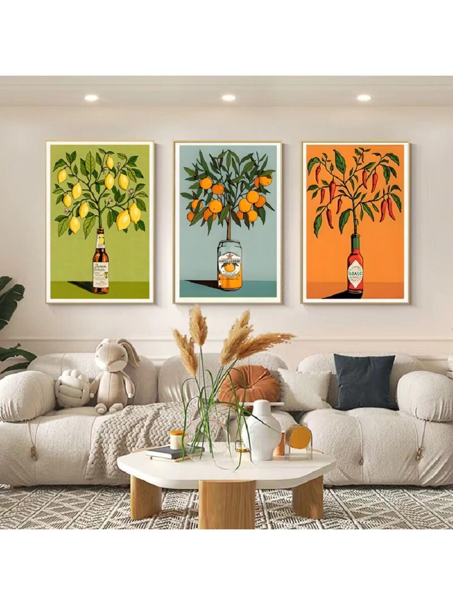 Add a touch of serenity to your home decor with this 3-piece frameless wall art set. Featuring minimalist greenery, the vibrant prints will bring a sense of calm and nature indoors. Made with high-quality materials, this set is perfect for adding a modern and refreshing touch to any room.