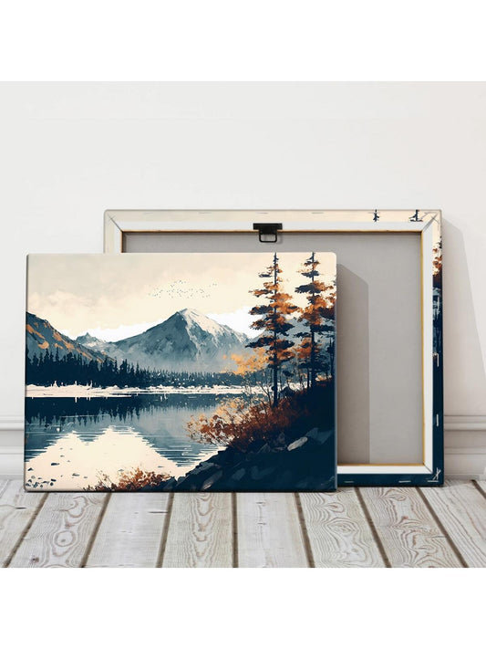 This stunning canvas art features a serene Japanese landscape, complete with the iconic Mt. Fuji, a tranquil lake, a towering temple, and vibrant colors that capture the essence of Japanese culture. Handcrafted with high-quality materials, this unique piece will add a touch of peaceful beauty to any living space.