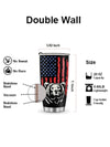 Papa Bear Stainless Steel American Flag Tumbler: The Perfect Gift for Him