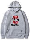 No Pain, No Gain: The Ultimate Graphic Print Hoodie for Active Men