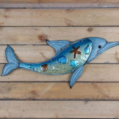 Marine Dolphin and Blue Whale Metal Art: Exquisite Outdoor and Indoor Decorations for Courtyards, Pools, and Rooms