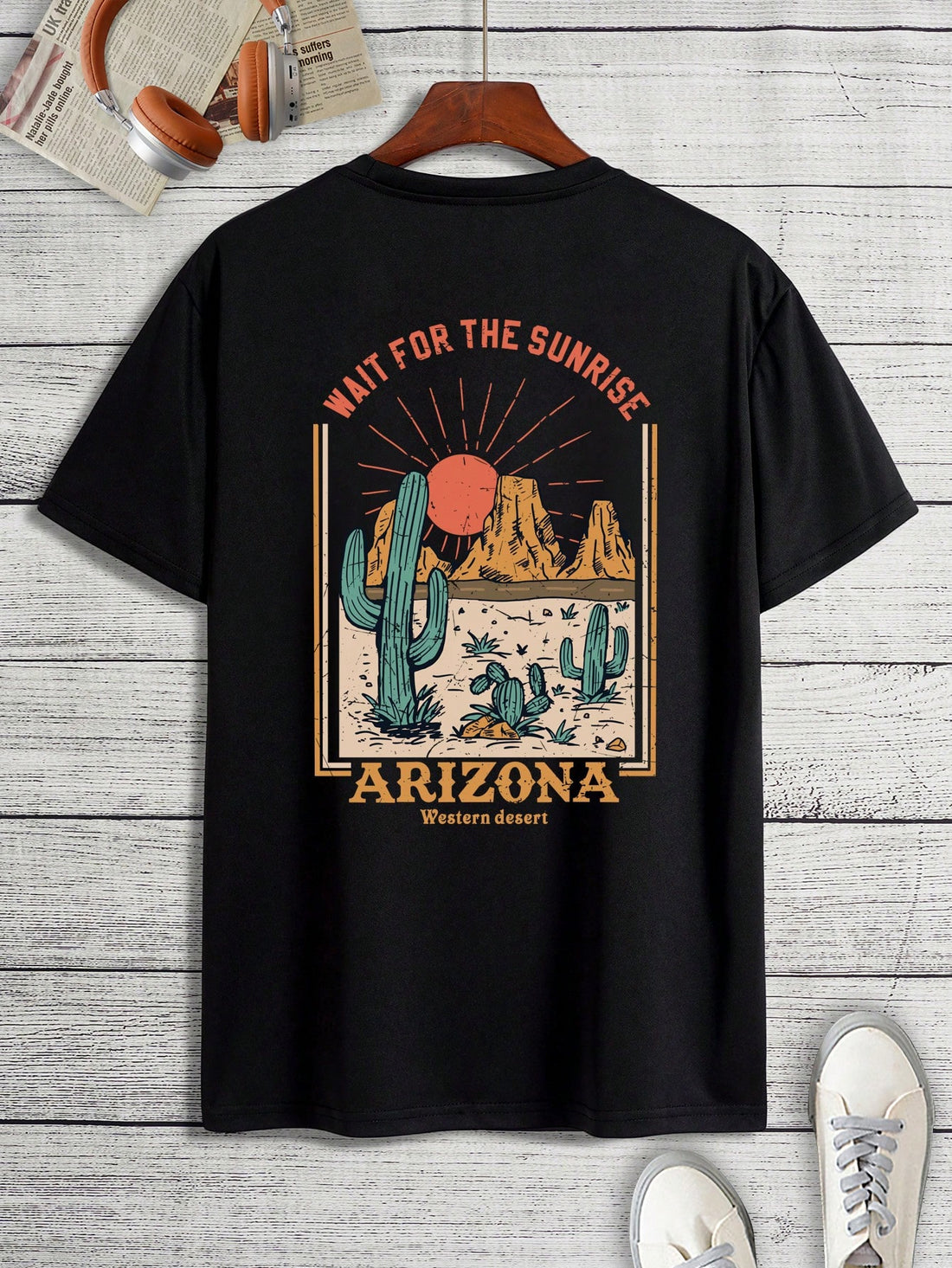 This men's cactus slogan graphic tee exudes effortless cool for everyday style. Made from high-quality fabric, it offers both comfort and durability. The playful cactus graphic and catchy slogan add a touch of personality to any outfit. Perfect for a casual day out or to make a statement.