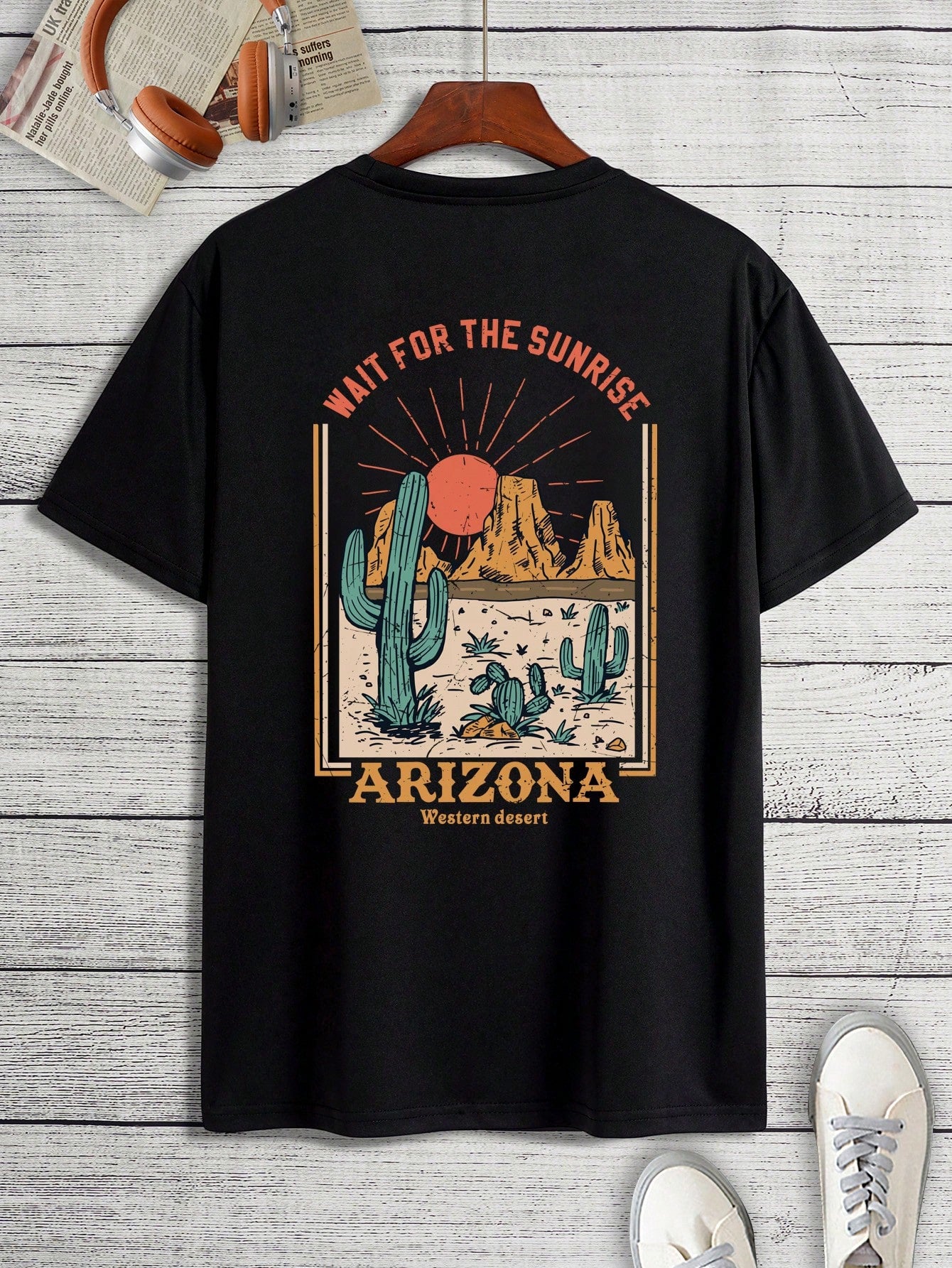 This men's cactus slogan graphic tee exudes effortless cool for everyday style. Made from high-quality fabric, it offers both comfort and durability. The playful cactus graphic and catchy slogan add a touch of personality to any outfit. Perfect for a casual day out or to make a statement.