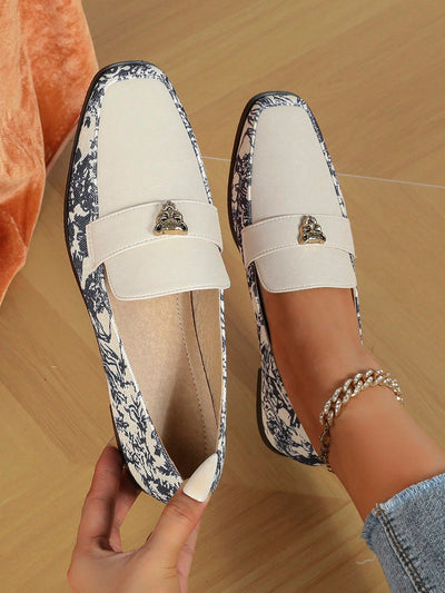 Square Head Metal Buckle Backless Loafers: Fashionably Flat