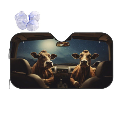 Bull-ieve the Hype: Funny Bull Windshield Sunshade for Car, SUV, Truck - Front Window Sunshade & Protector 51x27.5 inches