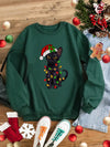 This stylish Festive Feline Fun: Christmas Cat Print Thermal-Lined Sweatshirt is a cozy holiday essential. Perfectly designed with a thermal lined interior, soft fabric, and Christmas Cat Print design, it's the perfect combination of style and warmth.