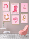 Pink College Style Frameless Artistic Prints: Perfect for Girls' Bedroom and Dorm Decoration