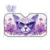 Feline-Inspired Foldable Car Sunshade: Keep Your Car Cozy and Cool with UV Sunshade Protective Cover