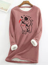 Halloween Ghost and Cat Print Pullover Sweatshirt: A Versatile and Stylish Addition to Your Women's Clothing Collection