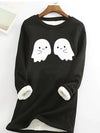 This Hauntingly Cute Little Ghost Sweatshirt is perfect for staying cozy and stylish this Halloween. Made from 100% certified organic cotton and featuring an eye-catching little ghost print, this sweatshirt will be sure to make a statement this season.