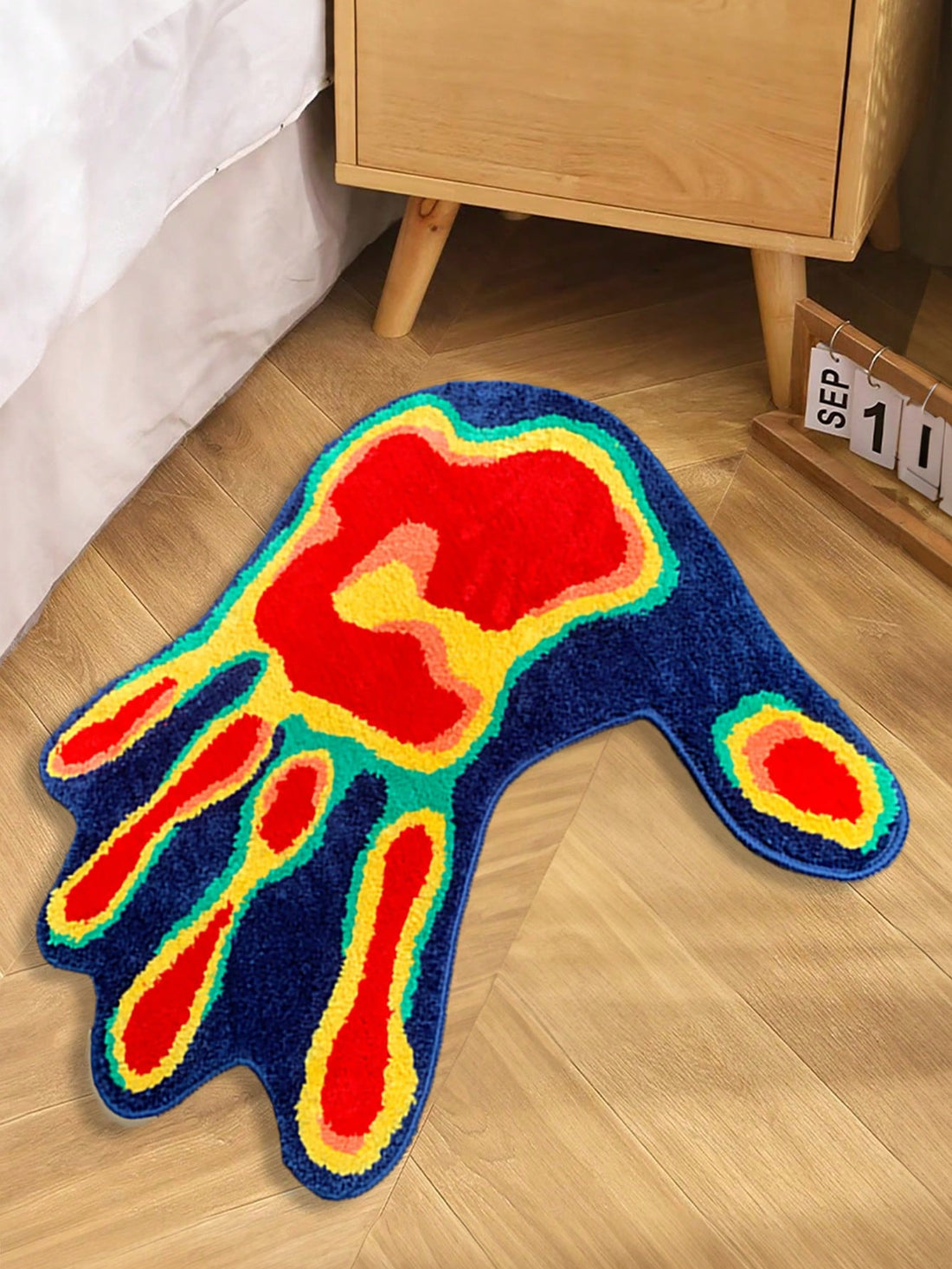 Experience ultimate comfort and luxury with our Ultra-Soft One Hand-Shaped Rug. Made with plush fabric, this rug is not only soft to the touch but also anti-slip and machine washable for easy maintenance. Perfect for any room, add a touch of elegance and practicality to your space.